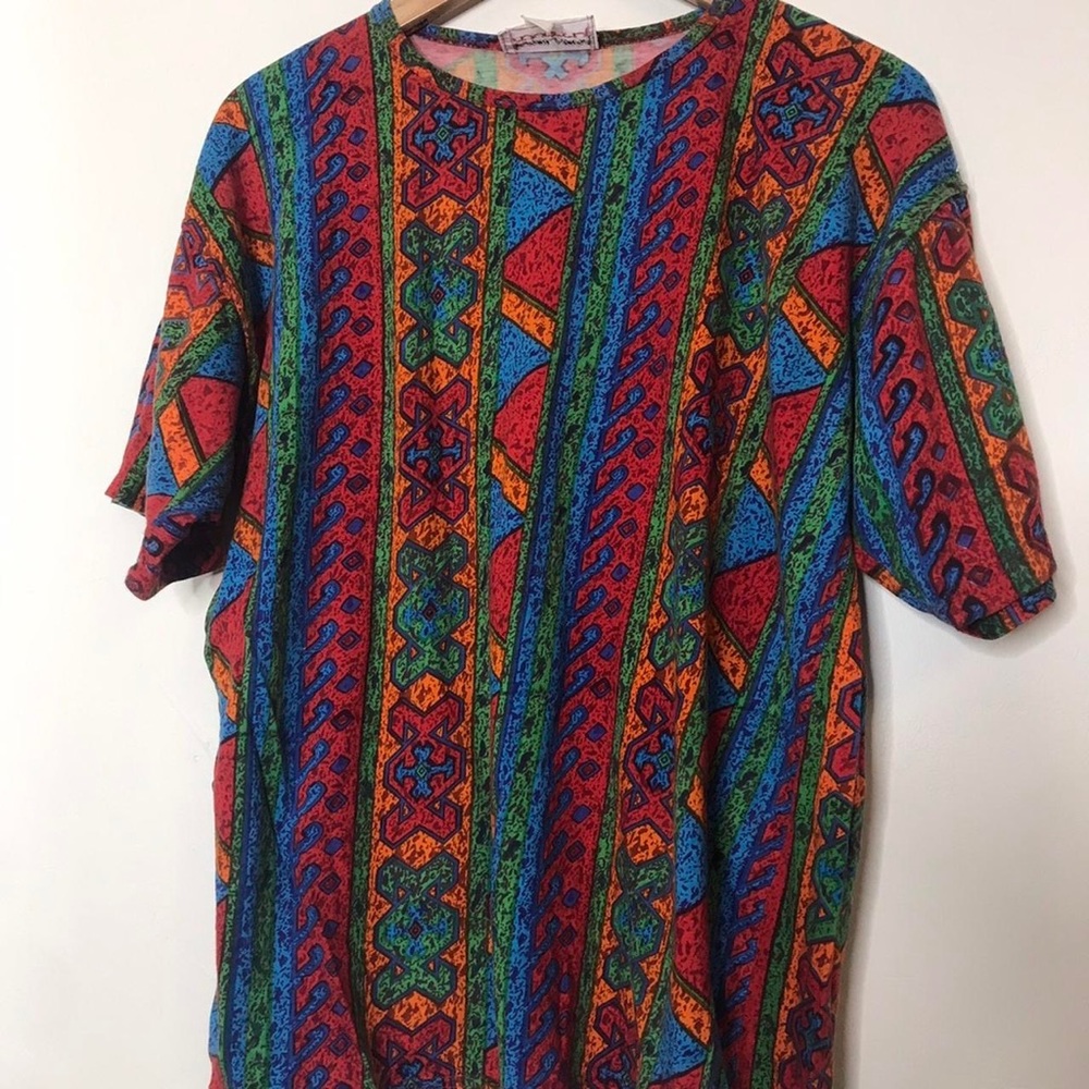 Vintage coord set geo print tshirt